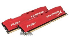 Оперативная память HyperX DDR3-1600 16384MB PC3-12800 (Kit of 2x8192) FURY Red (HX316C10FRK2/16)