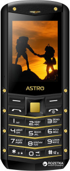 Мобильный телефон Astro B220 Black/Gold
