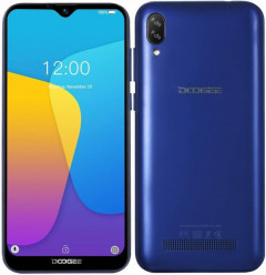 Смартфон дуги синий, тонкий с большим дисплеем с двойной камерой на 2 сим карты Doogee X90 blue 1/16 гб