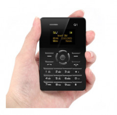 Мобильный маленький телефон Aiek Card Phone Qmart Q1 Black (MM1050)