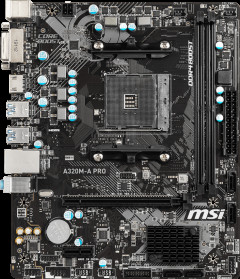 Материнская плата MSI A320M-A Pro (sAM4, AMD A320, PCI-Ex16)