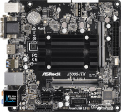 Материнская плата ASRock J5005-ITX (Intel Pentium J5005, SoC, PCI-Ex1)