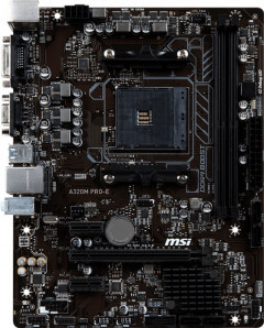 Материнская плата MSI A320M PRO-E (sAM4, AMD A320, PCI-Ex16)