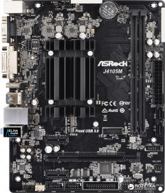 Материнская плата ASRock J4105M (Intel Celeron J4105, SoC, PCI-Ex16)